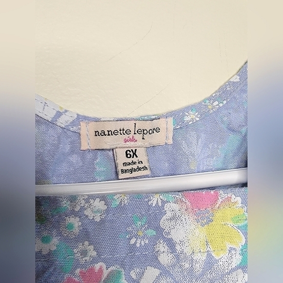 Nanette Lepore Girls 100% Cotton Floral Dress, Size 6X - Picture 6 of 6